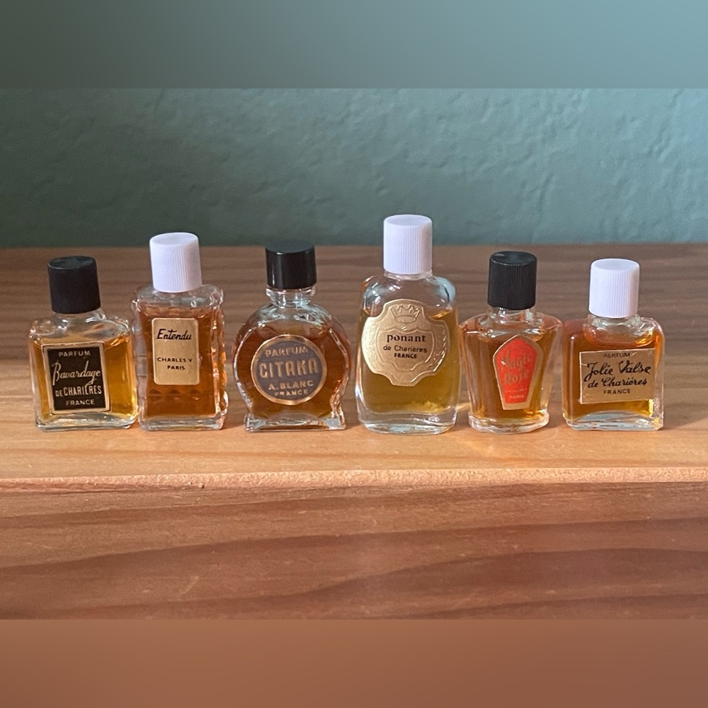 Perfume Mini Travel Purse Size Perfume Bottles Vintage Lot Of 6 France